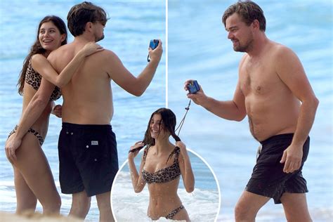 Leonardo Dicaprio 45 Enjoys Dip In The Sea With Model Girlfriend Camila Morrone 22 In St