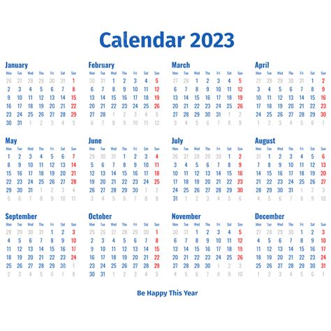 Calendario Semplice Blu 2023 Kalender Calendario 2023 Calendario 2023