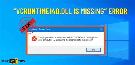 How To Fix The Vcruntime Dll Is Missing Error On Windows Free Tutorial