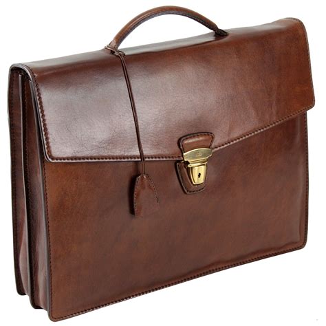 The Bridge Leather Man Briefcase Today Business Document Case Brown