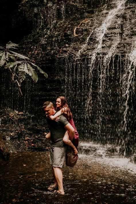 Pin By Delaney Starr On Lets Makeout Under A Waterfall Engagement Photo Shoot Inspiration