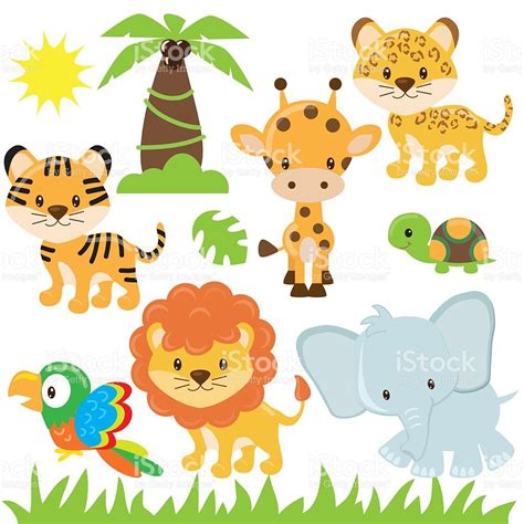 Jungle Animal Vector Illustration Jungle Animals Vector Illustration