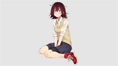 Anime Manga Anime Girls Schoolgirl Meganekko Glasses Blush