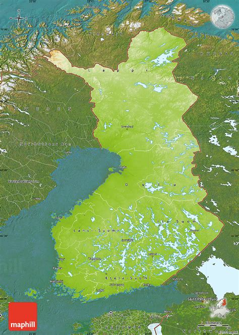 Large Detailed Physical Map Of Finland Finland Europe Mapsland Images