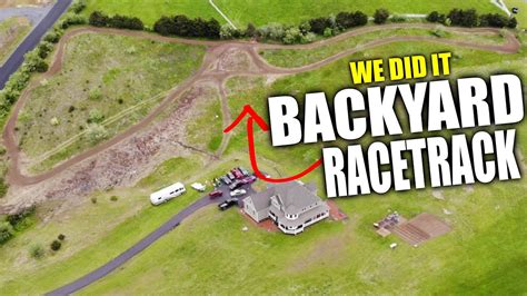We Built A Racetrack In My Backyard For Atv Gokart And Dirtbikes Youtube