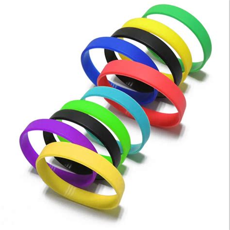 Wholesale Silicone Rubber Wristband Flexible Wrist Band Cuff Bracelet Sports Casual Bangle For