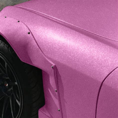 Gloss Pink Glitter Car Wrap Metallic Sparkle Pink Vinyl Wraps