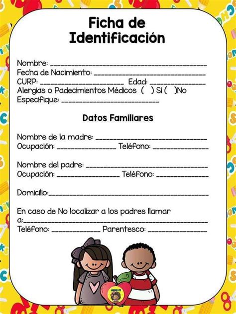 Fichas De Alumno Para Comienzo De Curso Imagenes Educativas Teacher