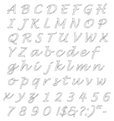 10 Best Printable Alphabet Stencils Calligraphy Letters Pdf For Free At
