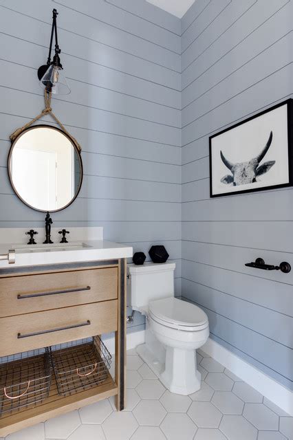 Modern Farmhouse Herriman Farmhouse Powder Room Salt Lake City