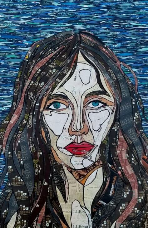 Woman Face Mosaic Portrait Author Monique Sartify Made With Various