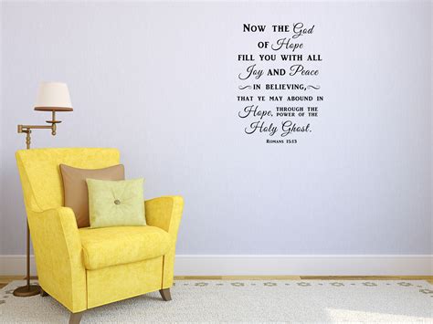 Romans 1513 Now The God Of Hope Inspirational Wall Signs