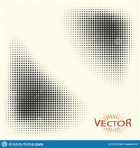 Halftone Is A Single Color Point Design Element Template Vector