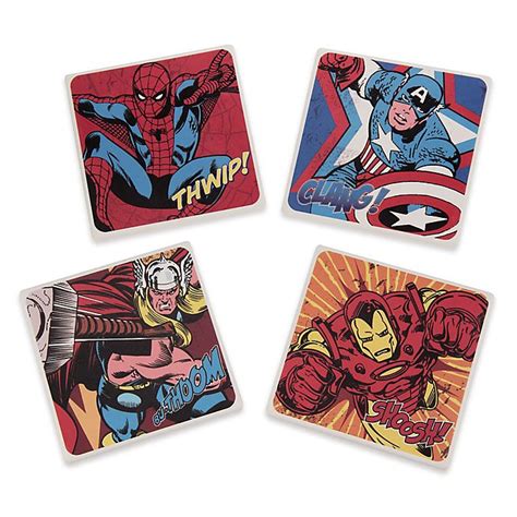 Marvel Comics Ceramic Coasters Set Of 4 Bed Bath And Beyond Canada