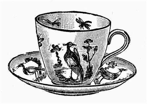 Tea Time Vintage Illustrations In Black And White Lora Del Te