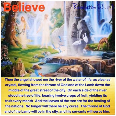 “then The Angel Showed Me The River Of The Water Of Life As Clear As