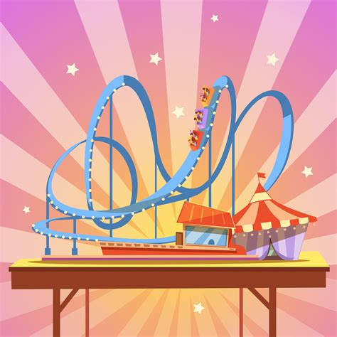 Amusement Park Cartoon Background