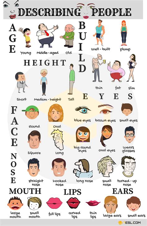 Adjectives to Describe People | Physical Appearance • 7ESL