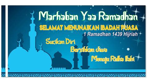 Cara Mudah Membuat Desain Spanduk Bulan Suci Ramadhan 1439 H Youtube