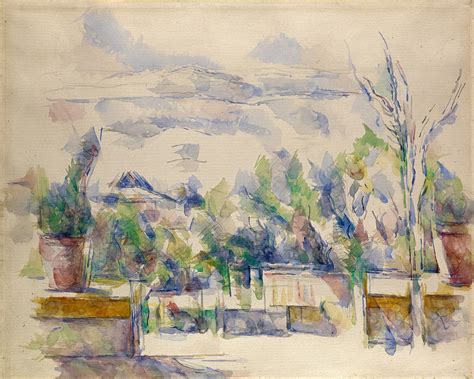 The Terrace At The Garden At Les Lauves Painting By Paul Cezanne Fine