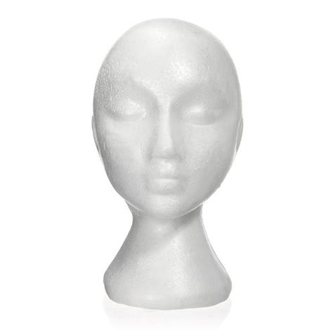 Styrofoam Bald Mannequin Head Stand Foam Manikin Head Us385 Foam