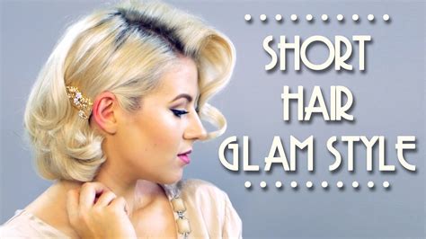 Short Hair Glam Style Tutorial Milabu Youtube