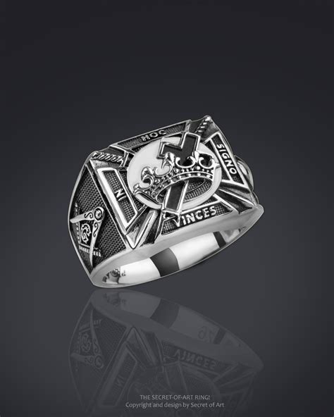 Knights Templar Ring Signet Ring Masonic Crusader Jewelry Etsy