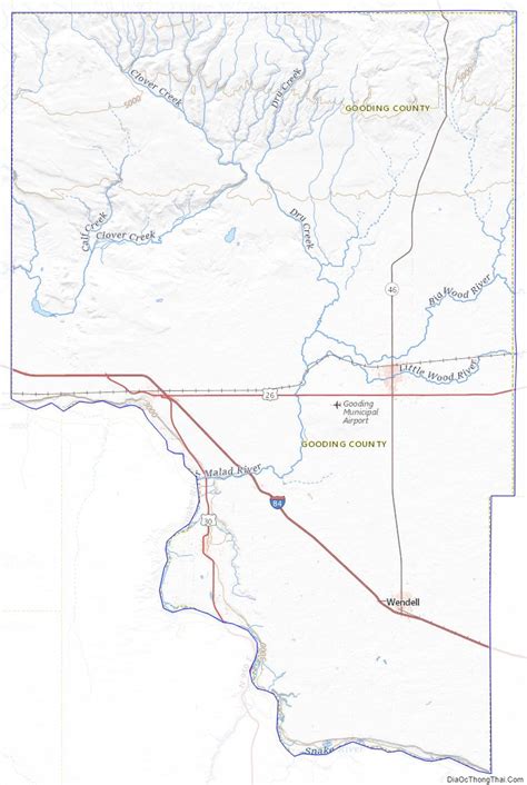 Map Of Gooding County Idaho Địa Ốc Thông Thái