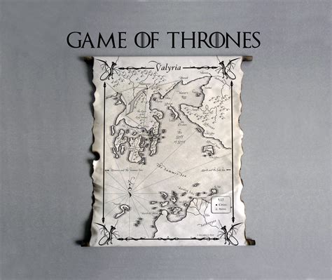 Map Of Valyria Game Of Thrones Westeros Map Essos Map A Etsy Ireland