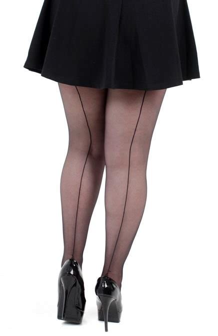 Plus Size Back Seamed Tights 2x 3x Plus Size Tights And Pantyhose