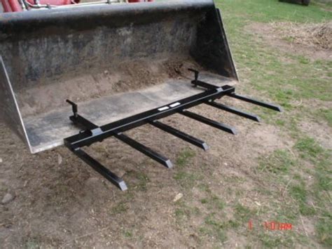 Manure Forks Hay Forks Brush Debris Rake Clamp On Bucket Mount Tractor