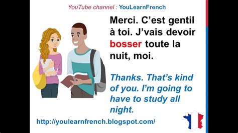 French Lesson 182 Students Talking Informal French Dialogue