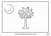 Coloriage - Drapeau de la Caroline du Sud | Coloriages à imprimer gratuits
