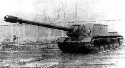 ISU 152 With The BL 10 Experimental Long 152mm Isu 152 Tank Armor