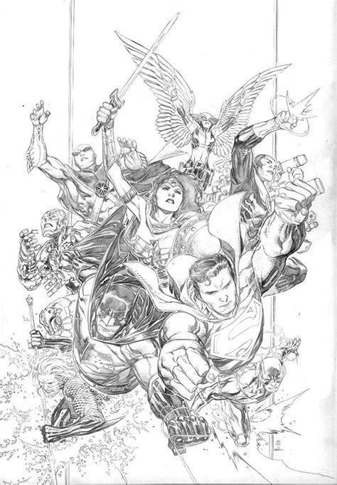 Justice League 1 Variant Jim Cheung Pencils Only Cover 1 In 250 Copies
