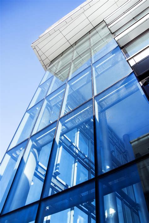 Modern Building Blue Glass Wall Stock Image Image Of Development