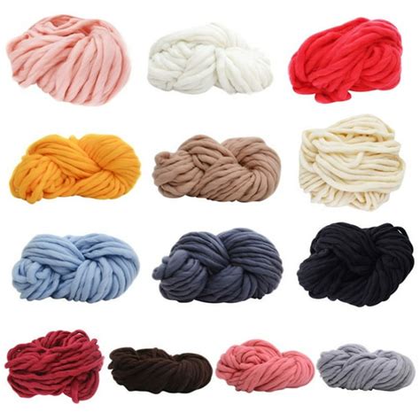 super big soft chunky wool yarn bulky arm knitting wool roving crocheting yarn