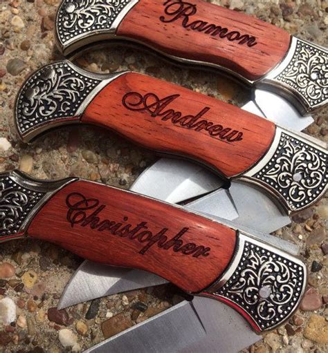 6 Personalized Knives Custom Engraved Groomsmen T Pocket Knife