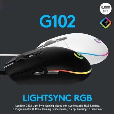 Jual Logitech G102 Lightsync Gaming Mouse V2 Mouse Gaming Alat