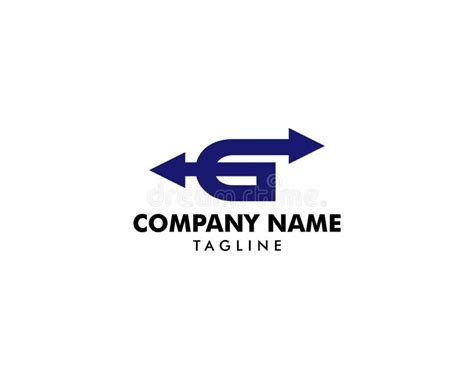 Initial Letter G Arrow Logo Template Design Stock Vector Illustration