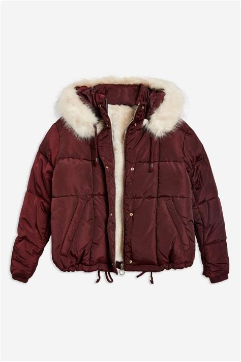Faux Fur Lined Quilted Puffer Jacket Jackets And Coats Clothing