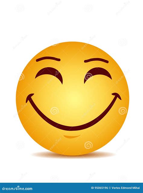 Yellow Laughing Happy Smile Emoji Smile Symbol Vector Illustration