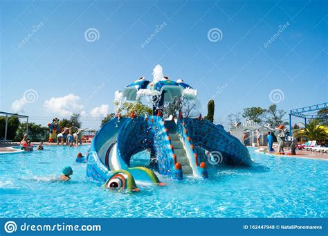 Aqualoo Waterpark View Of The Dragon Slide In The Children S Pool In
