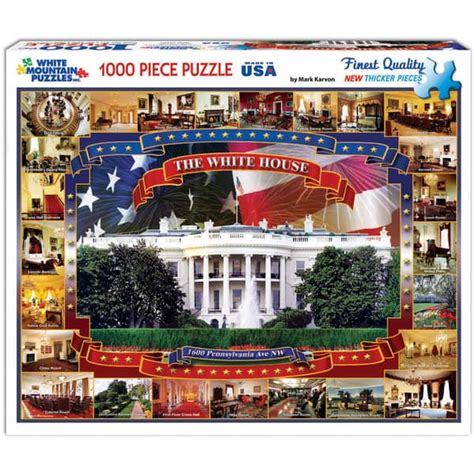 White Mountain Puzzles White House 1000 Piece Jigsaw Puzzle Overstock
