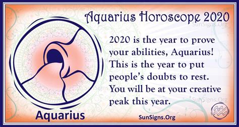 Aquarius Horoscope 2020 Get Your Predictions Now Sunsignsorg