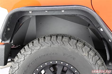 Fishbone Offroad Aluminum Black Powdercoat Inner Fenders Frontrear Set