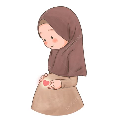 Gambar Kartun Muslimah Ibu Dan Bayi Perempuan Anak Da