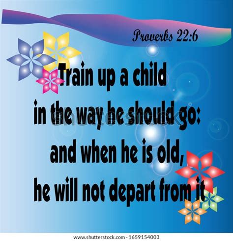 Bible Quote Proverbs 226 Train Child Stock Vector Royalty Free