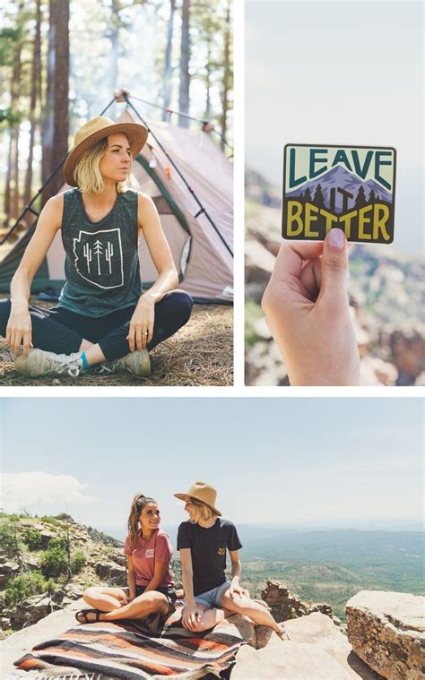 Two Women Sitting On The Ground And One Holding Up A Sticker That Says Leave Utah Better