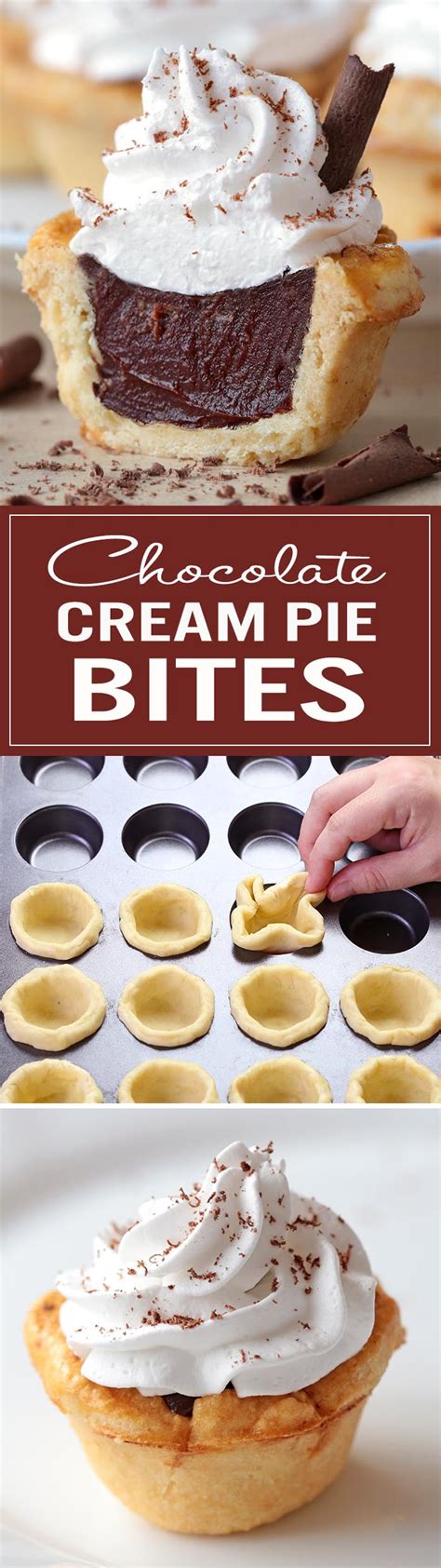 This pie will not freeze well, as the filling tends to weep or separate. Chocolate Cream Pie Bites - Sugar Apron